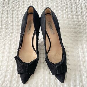 Prada Milano black Suede Point Toe heels 37